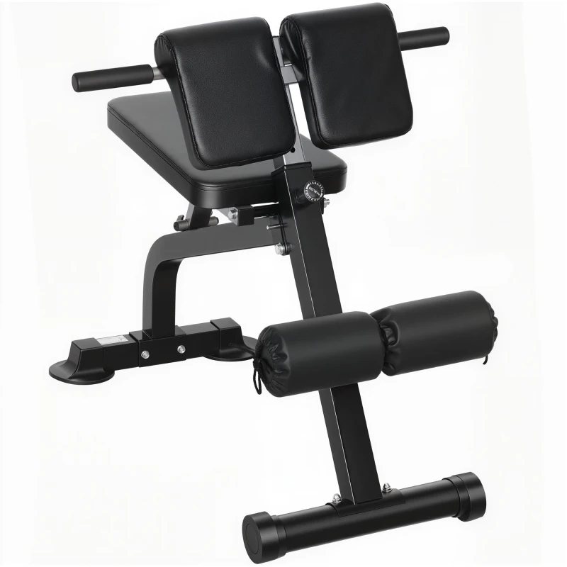 SPORTNOW Banc de Musculation Pliable avec Hauteur et Inclinaison Réglables pour Entraînement Dos Bras, 96,6x68x69-110cm, Noir
