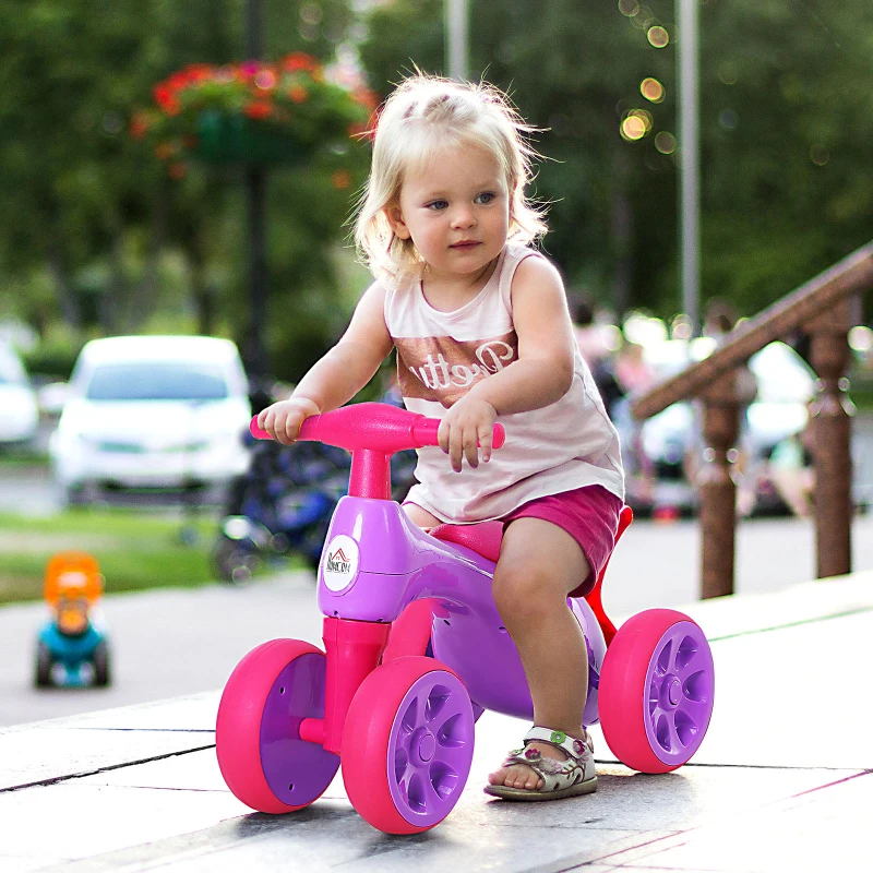 HOMCOM Bicicleta sin Pedales con Sonido y Mini Almacenamiento 57x33.5x42.5cm 20kg