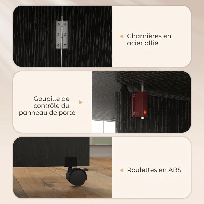 HOMCOM Table à Manger Pliante, Table de Cuisine Extensible pour 2 à 4 Personnes, 2 Abattants, 120 x 72 x 75 cm, Noir