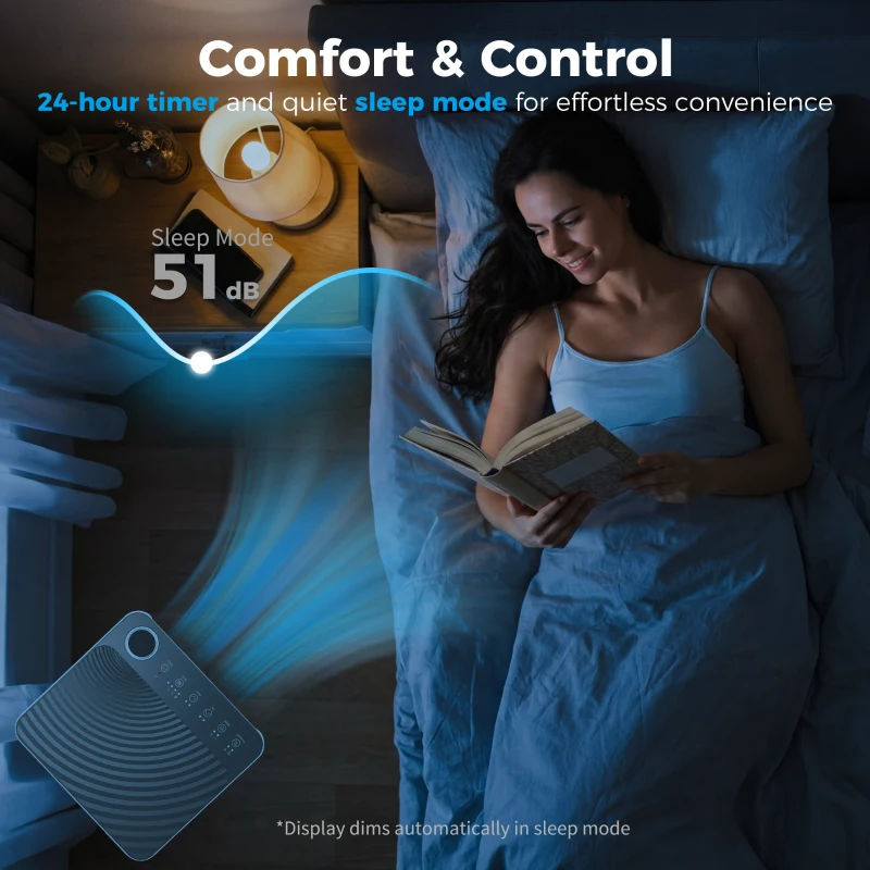 HOMCOM Portable Air Conditioner 9000 BTU, 4-in-1 AC Unit with Cool, Dehumidifier, Fan, Sleep Mode, WiFi Voice Remote Control