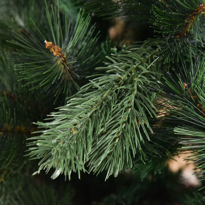 HOMCOM Kerstboom Ø90 x 180 cm, Kunstmatige Den, Realistisch Naaldkleed, Groen