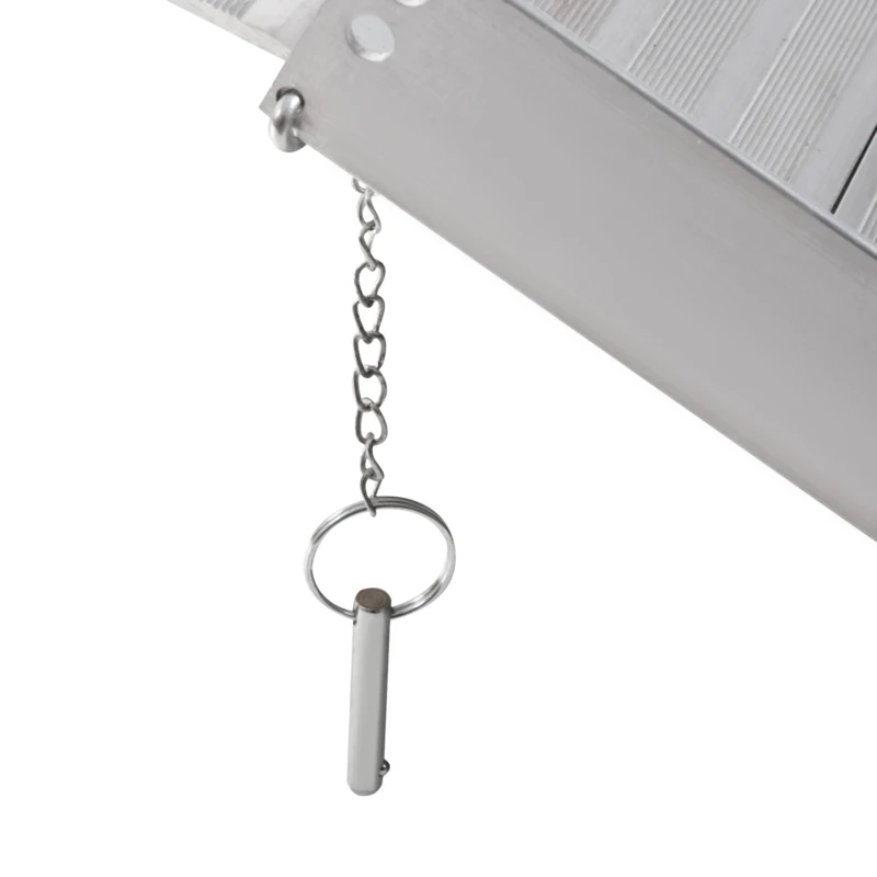 HOMCOM Rampa para Sillas de Ruedas Plegable 61 cm Carga 270 kg Rampa Portátil de Aluminio con Bordes de Seguridad Plata