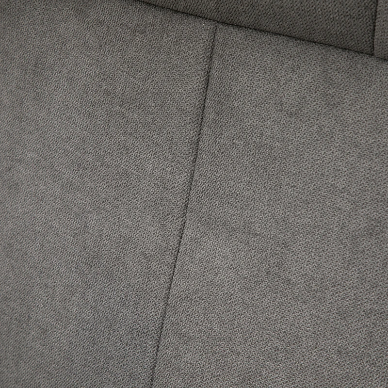 HOMCOM fauteuil met voetenbank, verstelbare rugleuning, 69 cm x 71 cm x 104 cm, donkergrijs+zwart