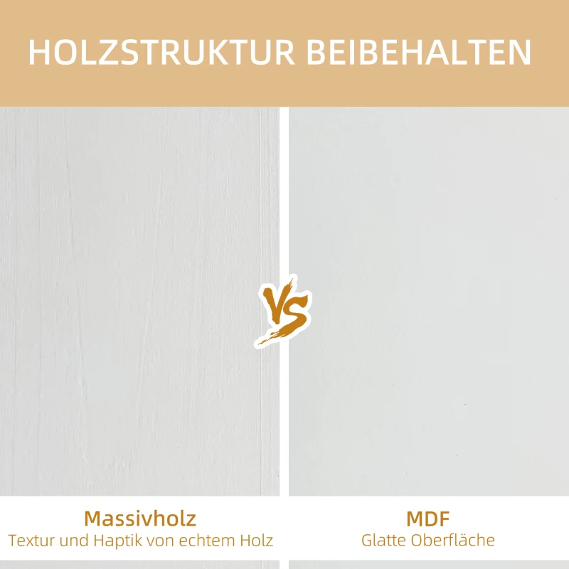 HOMCOM wandplank wandplank 5 in elkaar grijpende kubussen 9 vakken dennenhout wit