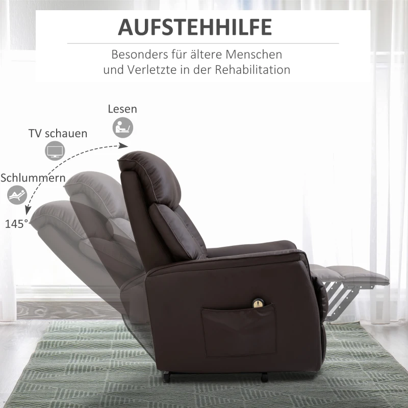 HOMCOM opstastoel 80 cm x 94 cm x 104 cm