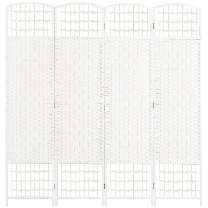 HOMCOM Paravent 4-delig 160 x 170 cm Vouwbaar Kamerscherm Scheidingswand van golfvezel voor Woonkamer