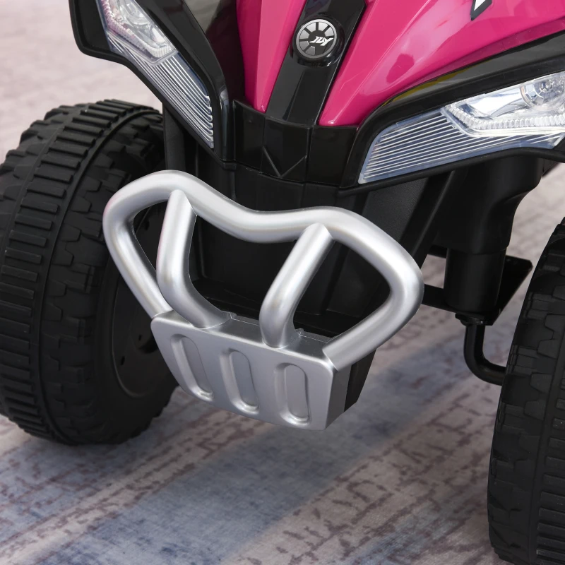 HOMCOM Trapauto kinderloopauto kinderauto met voeten schuiven licht muziek roze