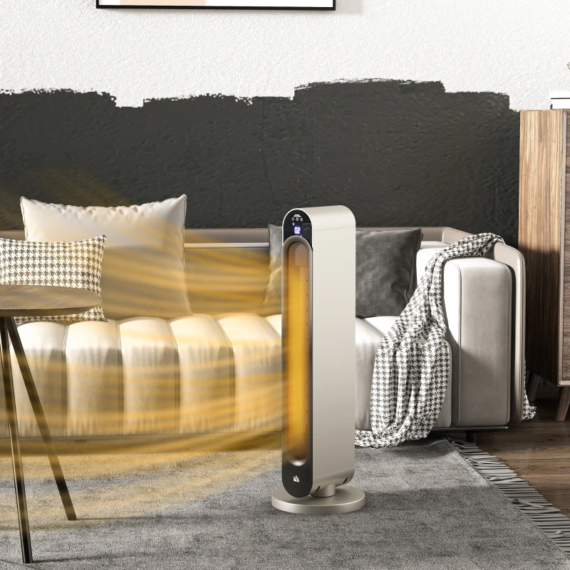 HOMCOM 2kW PTC Ceramic Tower Heater, 10-35°C Temperature Range