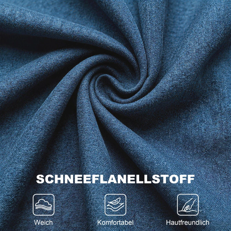 HOMCOM Elegante oorfauteuil, dik gewatteerd, afneembare bekleding, 74 x 86 x 102 cm, blauw(m-6)