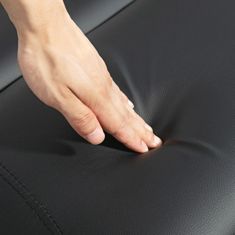 HOMCOM Lettino da Massaggio Pieghevole ad Altezza Regolabile, in Alluminio e Plastica, 215x81x61-84 cm, Nero