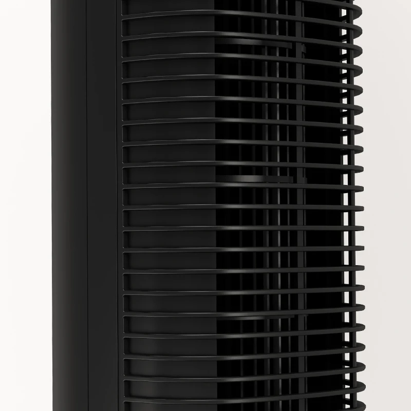 HOMCOM Ventilateur colonne silencieux 28dB, vitesse 8m/s, ventilateur tour chambre, 12 vitesses, 4 modes, minuterie 12H, noir