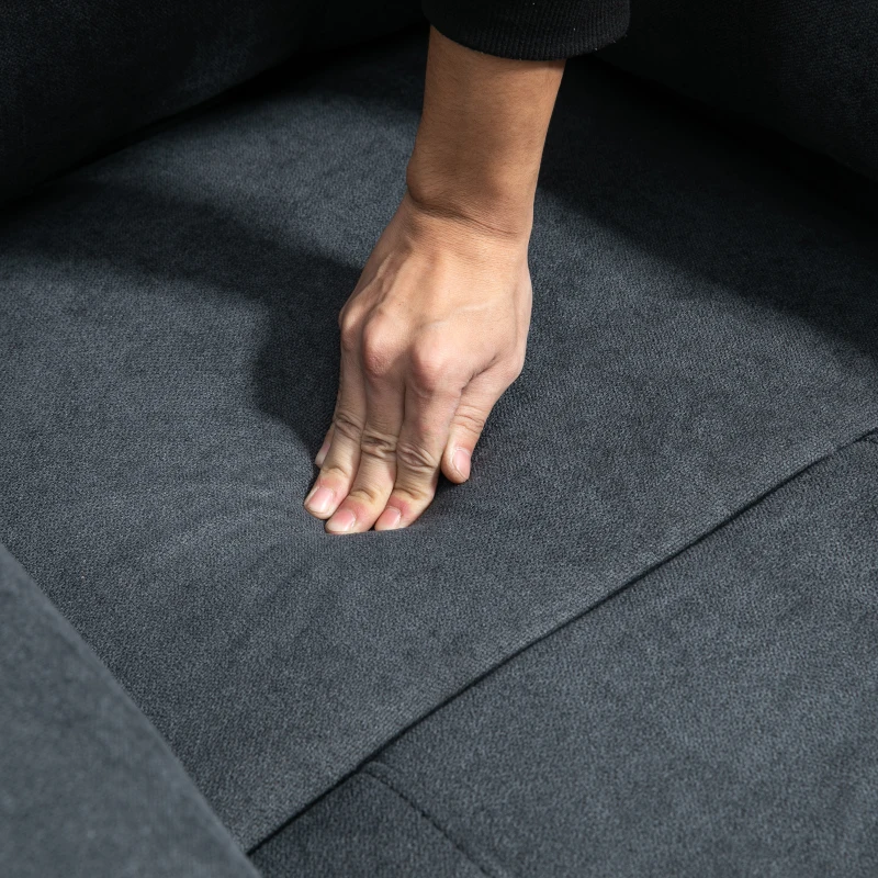 HOMCOM Massagestoel met opstaan hulp, 8 vibratiemotoren, inclusief afstandsbediening, donkergrijs