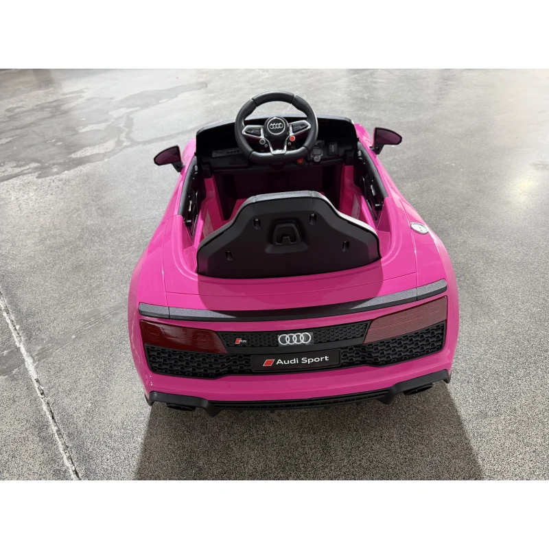 AIYAPLAY Voiture électrique 12V pour enfants avec télécommande Batterie lithium 2 moteurs Démarrage progressif Suspension arrière Rose