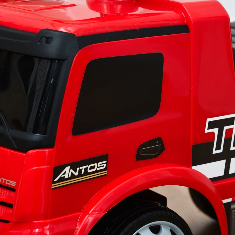 HOMCOM speelgoedauto loopauto babywagen kinderwagen gelicentieerd door Mercedes ANTOS vrachtwagenstijl met licht voor kinderen van 12 tot 36 maanden metaal PP plastic wit + zwart 62.5x28.5x45cm