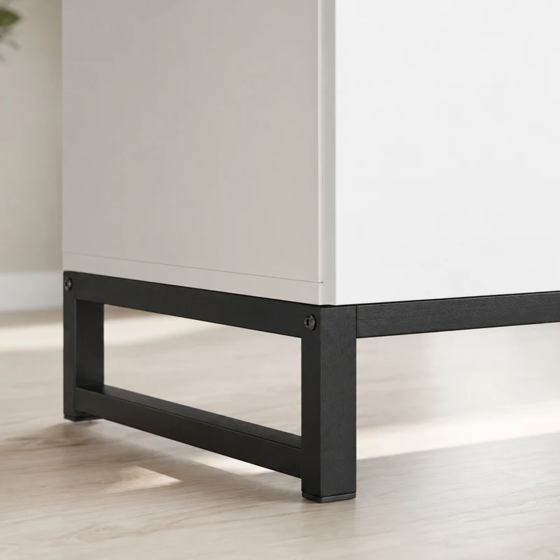 HOMCOM Modern sideboard met 2 soft-close deuren en 2 laden, 140 x 40 x 85 cm, wit