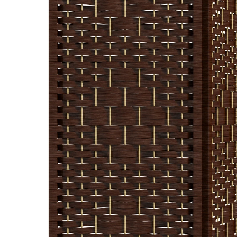 HOMCOM Paravent intérieur en bois séparateur de pièce cloison pliable 4 panneaux 160 x 170 cm marron