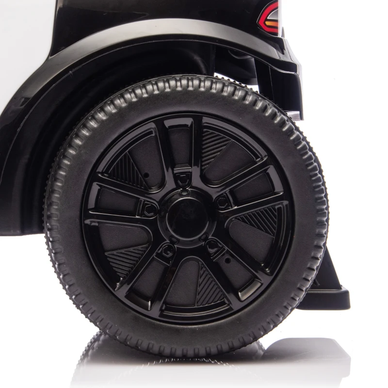 AIYAPLAY Coche Correpasillos de Policía para Niños de 18-36 Meses con Luz Música y Espacio de Almacenaje 65x29,5x36 cm Negro