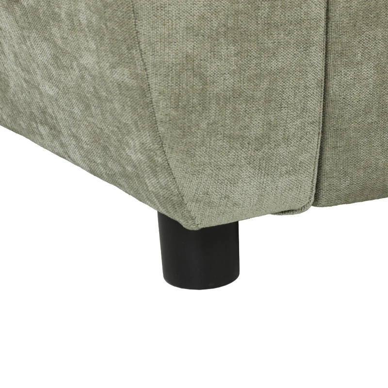 HOMCOM Sofá Cama 2 Plazas Sofá Cama 3 en 1 de Terciopelo 137 cm Respaldo Ajustable Asiento Amplio 2 Cojines Verde