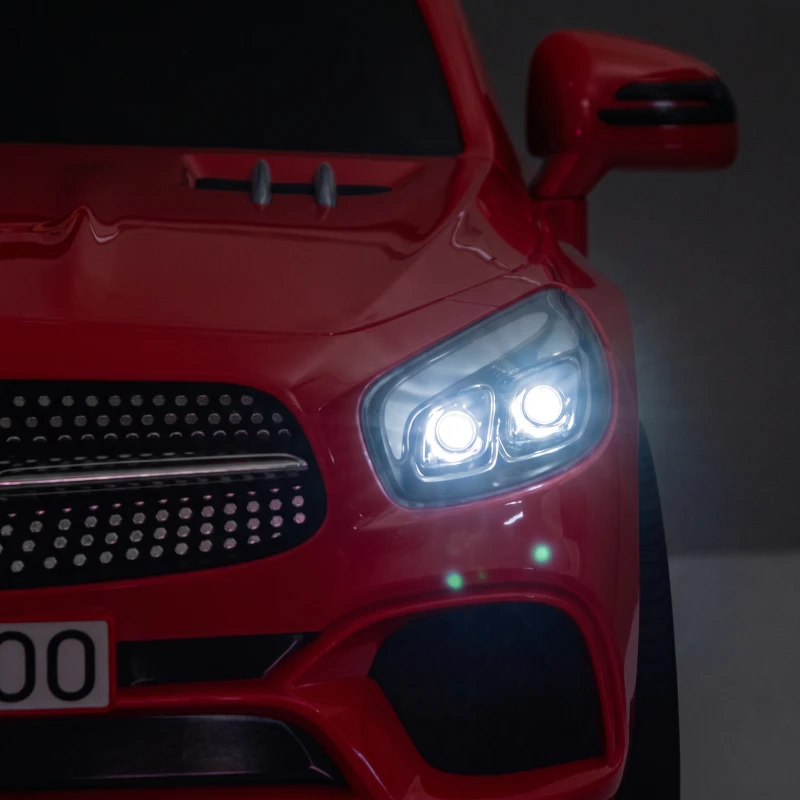 AIYAPLAY Coche Eléctrico para Niños Mercedes-Benz SL500 12V con Mando a Distancia 2,4 G 2 Motores Suspensión Arranque Suave Rojo