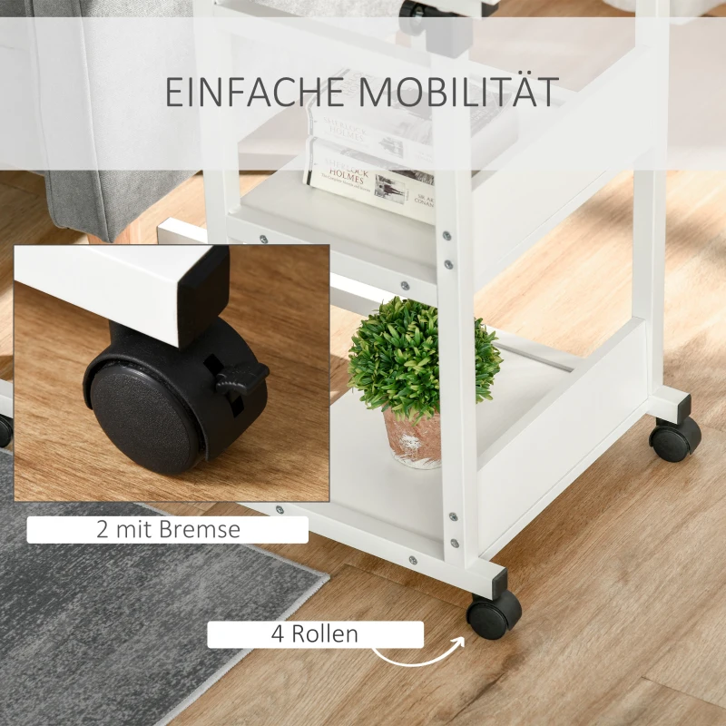 HOMCOM bijzettafel 80 cm x 40 cm x 82 cm