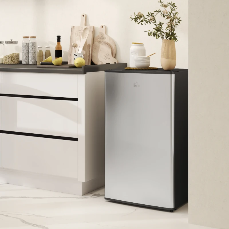HOMCOM Réfrigérateur congélateur petit réfrigérateur 91 L étagères modulables design sous-comptoir 47,5 x 44,2 x 84 cm noir(m-12)