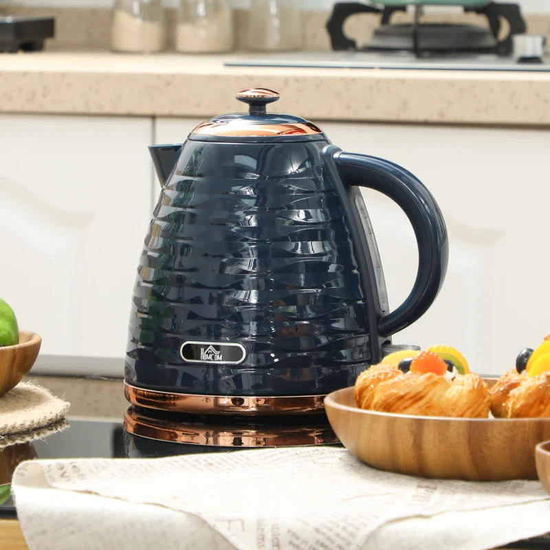 HOMCOM 3kW Rapid Boil Honeycomb Kettle - Dark Blue