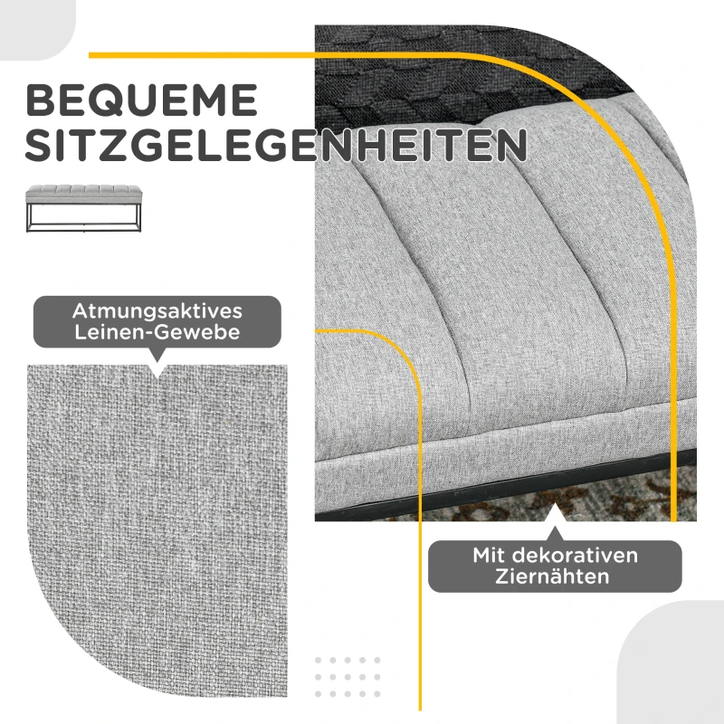 HOMCOM Industrieel designbank, bedbank, metalen poten, roze+zwart