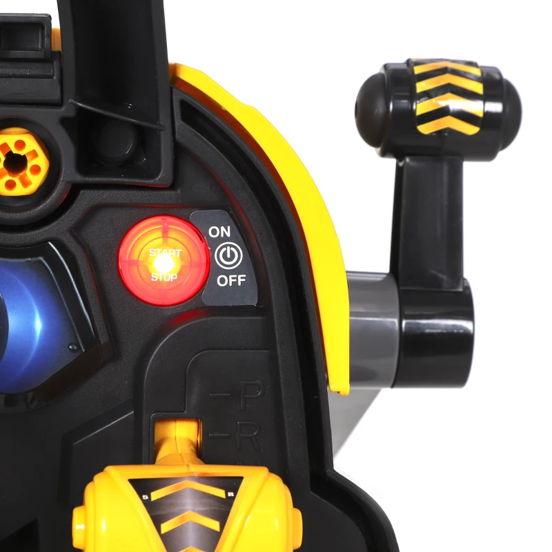 AIYAPLAY Juguete de Motor de Excavadora para Niños con Vapor Luces y Sonidos Set de Reparación Mecánico 3 a 6 Años Amarillo