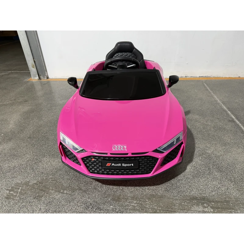 AIYAPLAY Voiture électrique 12V pour enfants avec télécommande Batterie lithium 2 moteurs Démarrage progressif Suspension arrière Rose