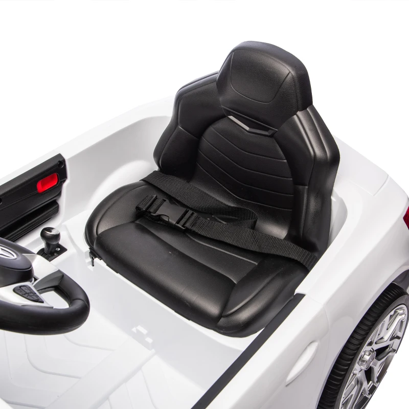 AIYAPLAY Coche Eléctrico de Niños Mercedes-Benz SL500 12V con Mando a Distancia 2,4G 2 Motores Suspensión Arranque Suave Blanco