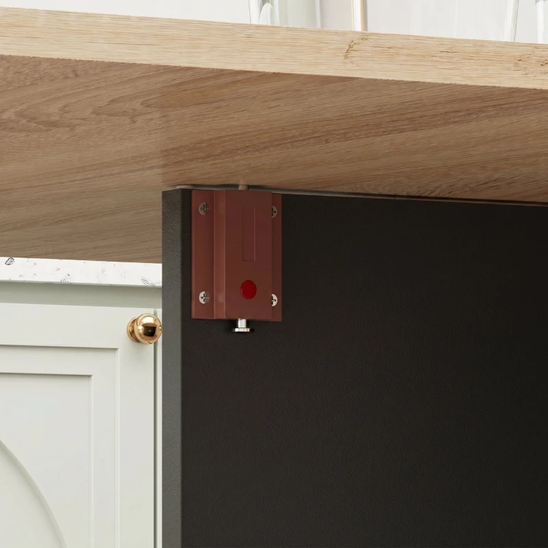 HOMCOM Masă pliabilă tip consolă pentru 4-6 persoane cu roți și rafturi, 140x75x74cm, Stejar și Negru