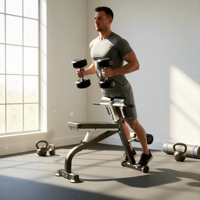 SPORTNOW Banc de Musculation Pliable avec Hauteur et Inclinaison Réglables pour Entraînement Dos Bras, 96,6x68x69-110cm, Noir