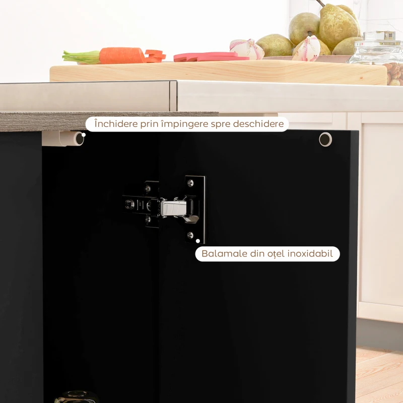 Homcom Insula Bucatarie 105×60 cm – Carucior Bar Multifunctional cu Sertar