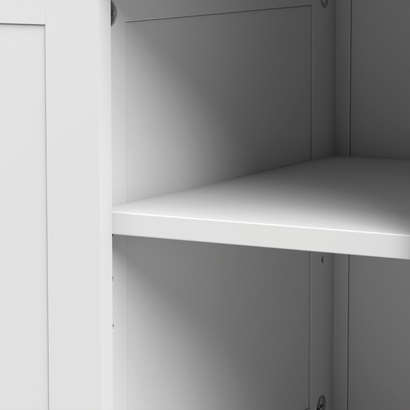 HOMCOM Schoenenbank met verstelbare plank en opklapbaar vak, opbergbank voor schoenen, wit