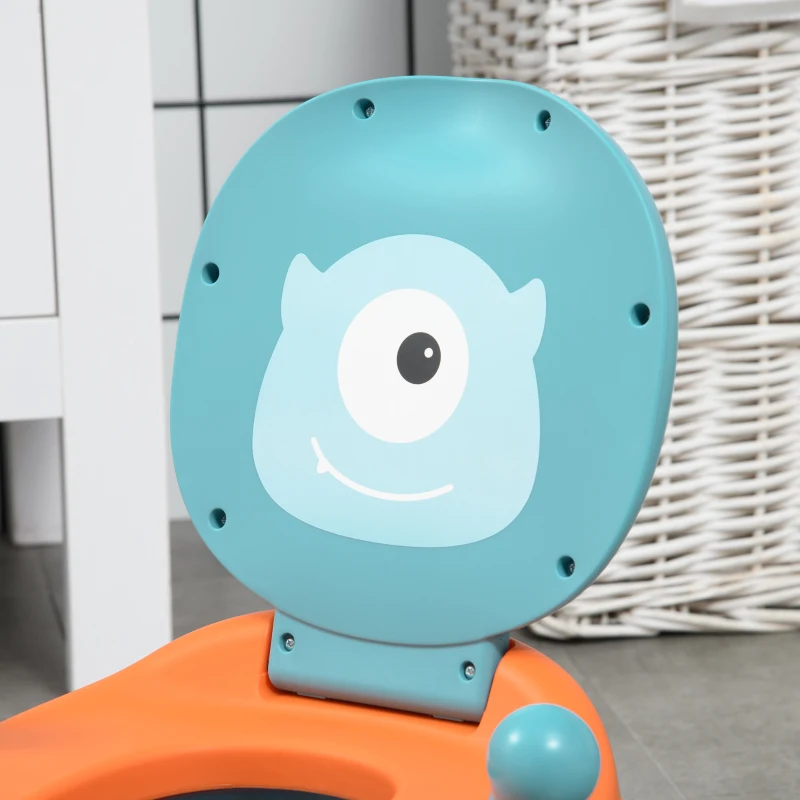 ZONEKIZ Vasino per Bambini da 6 Mesi a Forma di Alieno, Seduta Ergonomica, Schienale e Vaschetta Rimovibile, Blu
