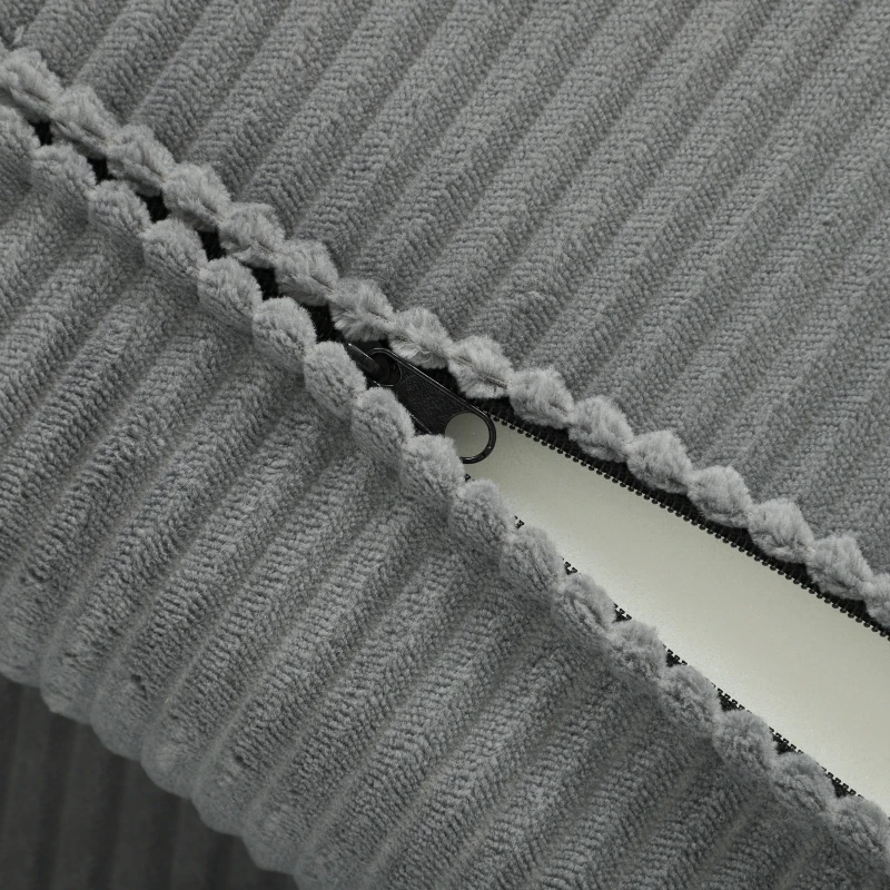 HOMCOM Slaapfauteuil 3-in-1, uitschuifbare fauteuil in cord met slaapfunctie verstelbare rugleuning, kussen donkergrijs