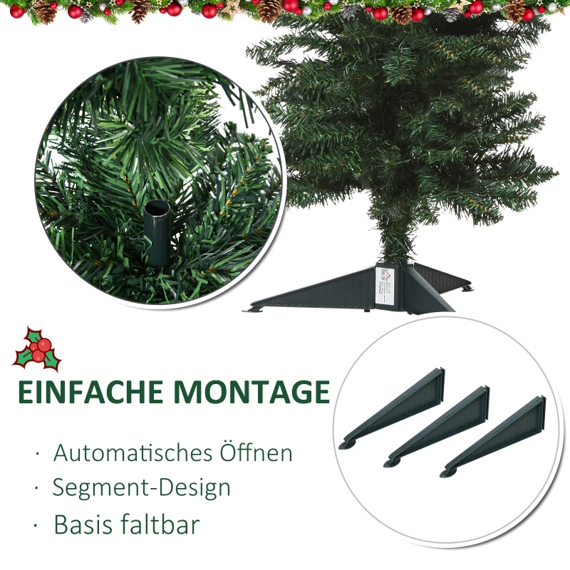 kunstkerstboom 1,5 m kerstboom dennenboom 294 takken PVC groen