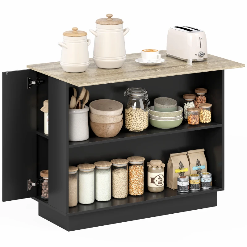 Homcom Insula Bucatarie 105×60 cm – Carucior Bar Multifunctional cu Sertar