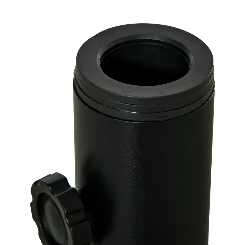 Outsunny Soporte de Parasol para Suelo de Cemento con 2 Botones de Bloqueo y 4 Tornillos de Expansión Base de Sombrilla para Palo de Paraguas de 34/38/48mm 12x12x30 cm Negro