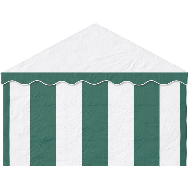 Outsunny 4 x 4m Garden Gazebo with Sides - Galvanised Marquee Party Tent Featuring Four Windows and Double Doors, Ideal for Parties, Weddings, and Events
