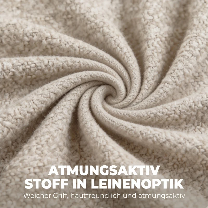 HOMCOM Esszimmerstühle Gepolstert Küchenstühle mit Stahlbeinen Beige
