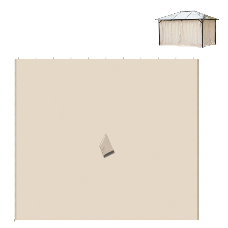 Outsunny 4 parois latérales pour pavillon de jardin tonnelle rigide 300 x 300 cm protéger de la pluie vent soleil beige