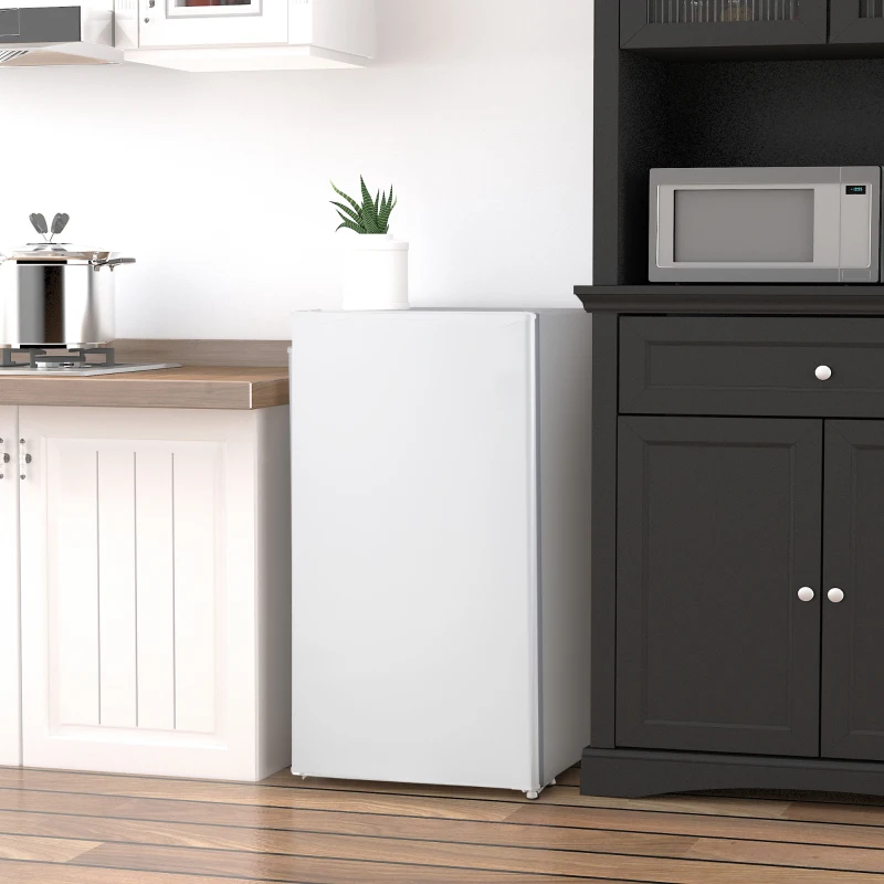 HOMCOM Réfrigérateur congélateur petit réfrigérateur 91 L étagères modulables design sous-comptoir 47,5 x 44,2 x 84 cm blanc