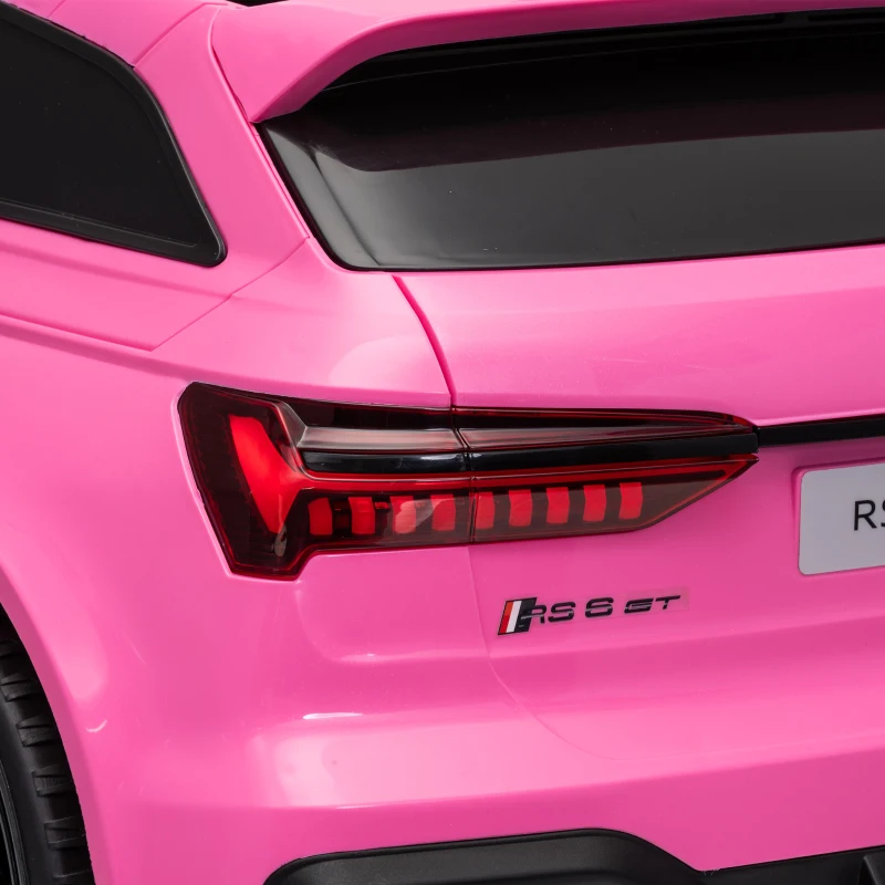 AIYAPLAY Coche Eléctrico para Niños Audi RS 6 Avant GT 12V con Mando a Distancia 2,4G Motor Doble Arranque Progresivo Suspensión