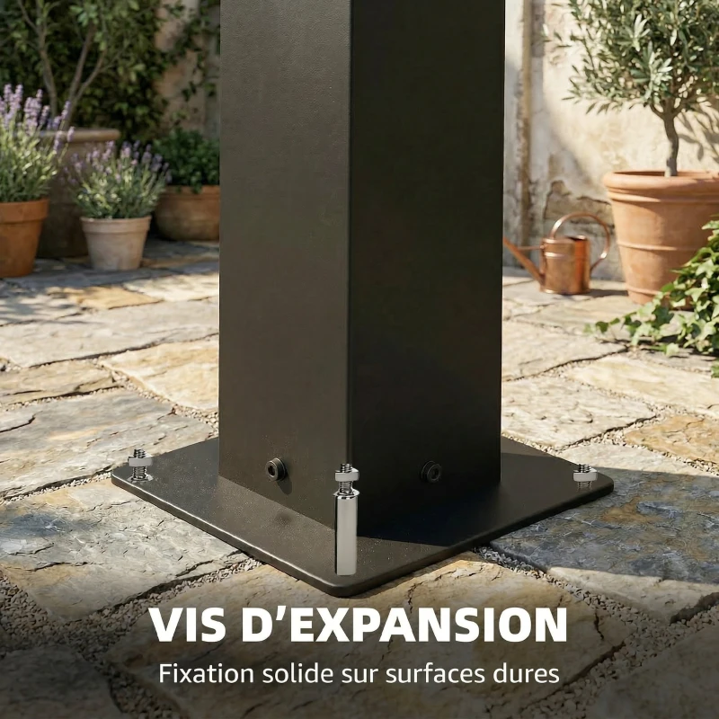 Outsunny Pergola Bioclimatique 4x3m en Aluminium à Toit Louvred Ajustable, Protection Soleil, pour Jardin Extérieur, Blanc