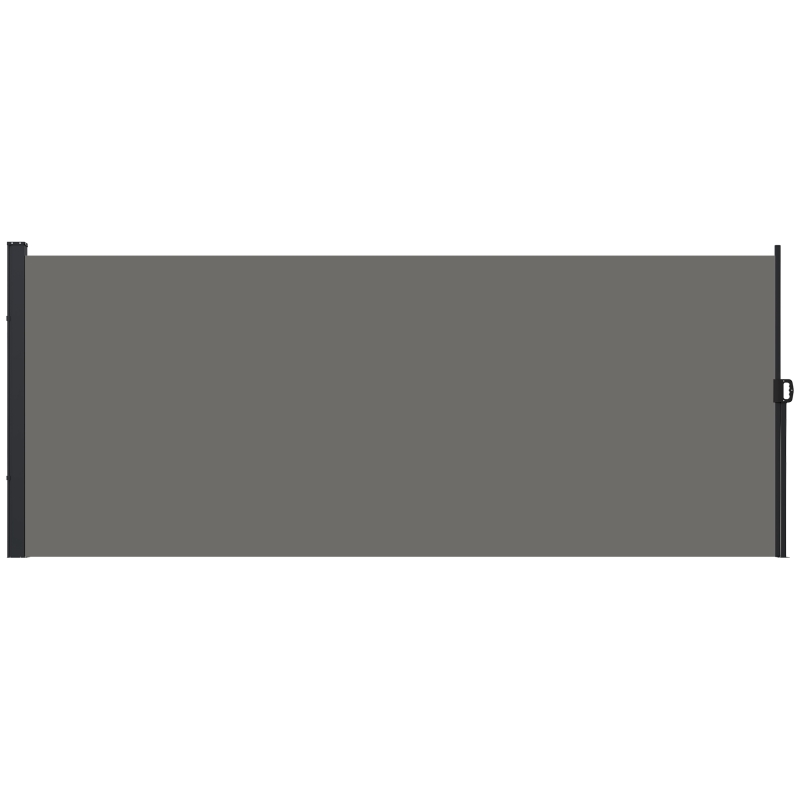 Outsunny Store latéral brise-vue paravent rétractable 4 x 1,80 m alu. polyester anti-UV haute densité 180 g/m² gris foncé