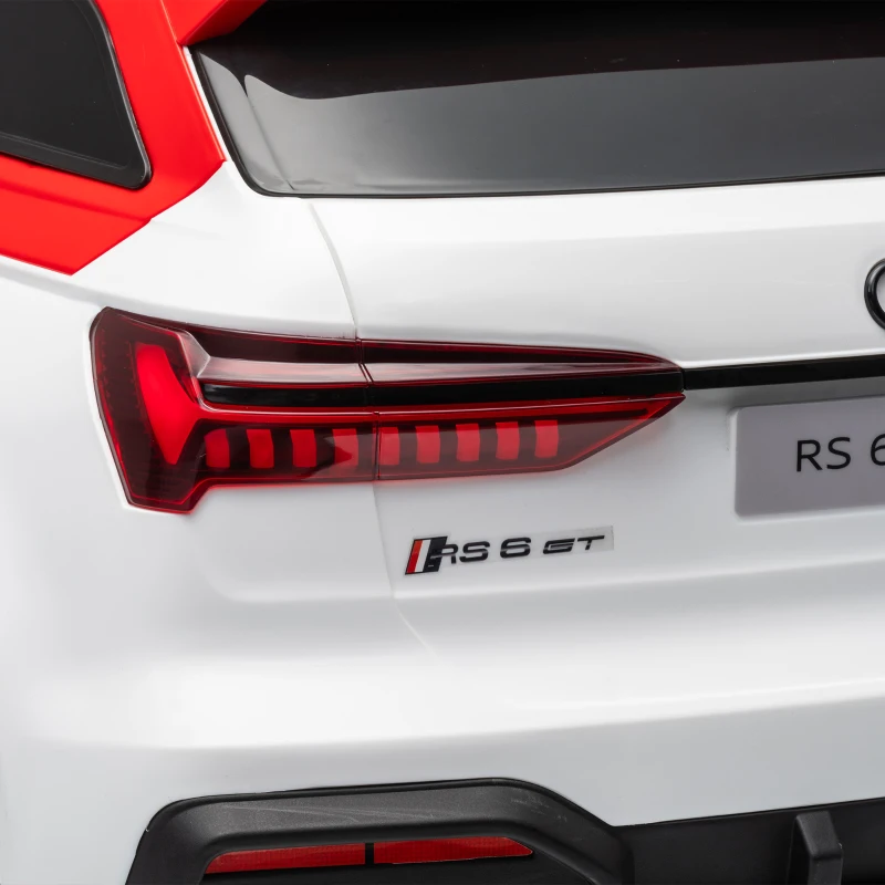 AIYAPLAY Coche Eléctrico para Niños Audi RS 6 Avant GT 12V con Mando a Distancia 2,4G Motor Doble Arranque Progresivo Suspensión