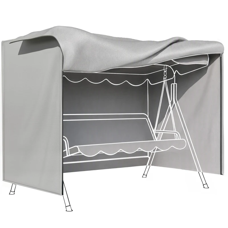 205 x 124cm Three-Seater Swing Chair Protective Cover Grey