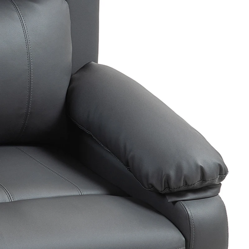 HOMCOM Riser and Recliner Chair with Vibration Massage, PU Leather Power Lift Chair for Elderly, Dark Grey