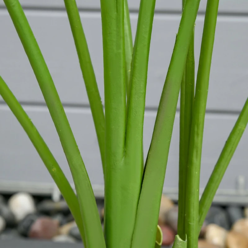 HOMCOM Bananier Artificial 160 cm cu Ghiveci și 10 Frunze Realiste, Plantă Artificială Tropicală pentru Decorațiuni Interioare și Exterioare, Verde